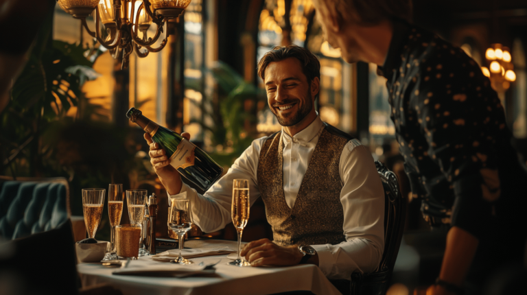 Homem pedindo comida em um restaurante. Ensinando como pedir comida em português